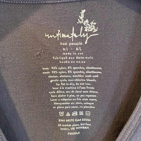 Intimately Free People Top Mesh Sheer Sleeves Medium Large Gray - Picture 4 of 5